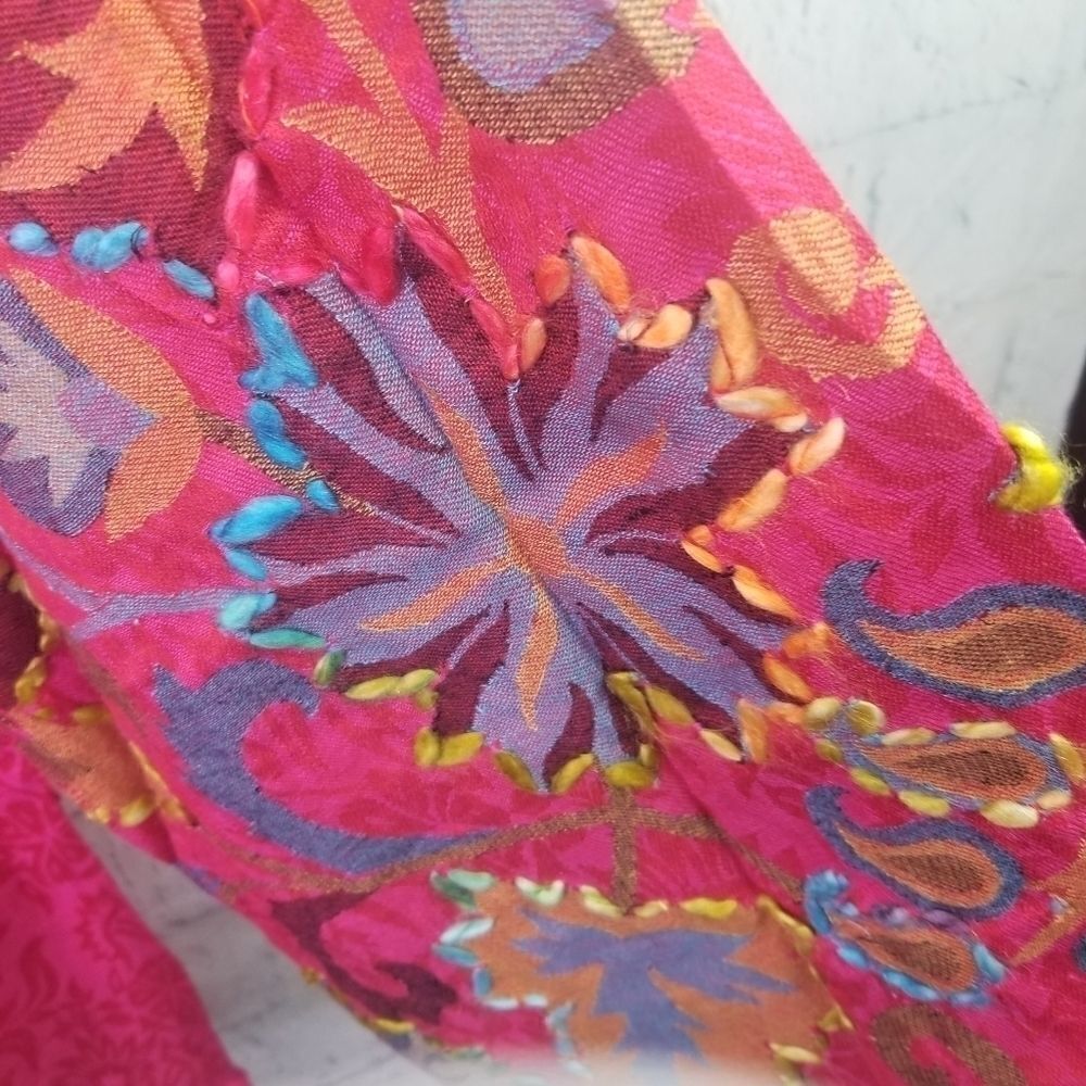 Time For Me Boho Embroidered Bell Sleeve. - Picture 5 of 8
